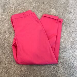 Talbots The‎ Weekend Chino Cotton Bright Pink Trouser Pant Size 8